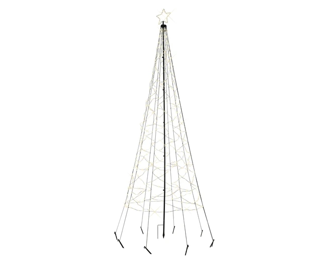 Lit Flagpole Tree Micro LED Outdoor Warm White H320x100cm - image 2