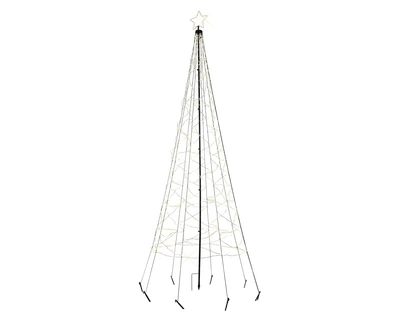 Lit Flagpole Tree Micro LED Outdoor Warm White H320x100cm - image 2
