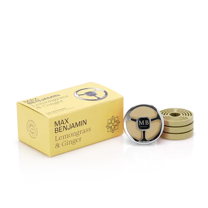 Max Benjamin Car Fragrance Gift Set Lemongrass and Ginger