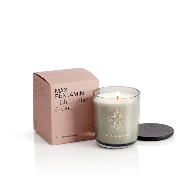 Max Benjamin Luxury Candle Irish Leather & Oud 210g