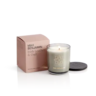 Max Benjamin Luxury Candle Irish Leather & Oud 210g