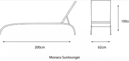 Monaco Grey Sunlounger - image 2