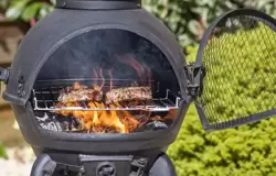 Murcia Medium Steel Chimenea with Grill - image 2