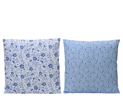 Outdoor Cushion Polyester Blue Flower 45x45cm - image 1