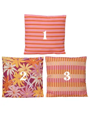 Outdoor Cushion Square Hawaii print 45cm