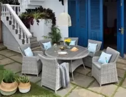 Samoa 6 Seater 144cm Round Dining Set - image 4