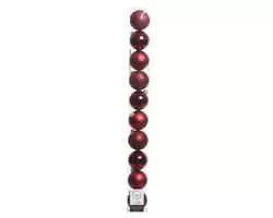 Shatter Proof Plain Baubles Oxblood 6cm Tube of 10 - image 1