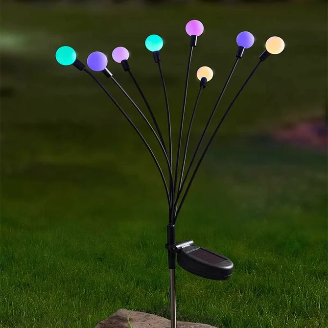 Smart Garden 8-Stem GloGlobes Multi Coloured Stake Light - image 1