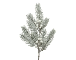 Snowy Leaf Branch with Snowy Berries - image 2