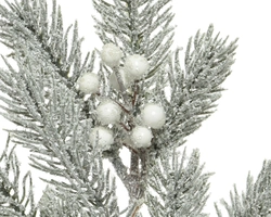 Snowy Leaf Branch with Snowy Berries - image 2