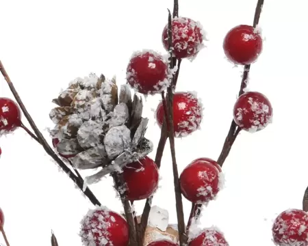 Spray foam snow berries- pinecones L7.00-W15.00-H30.00cm - image 2