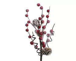 Spray foam snow berries- pinecones L7.00-W15.00-H30.00cm - image 2
