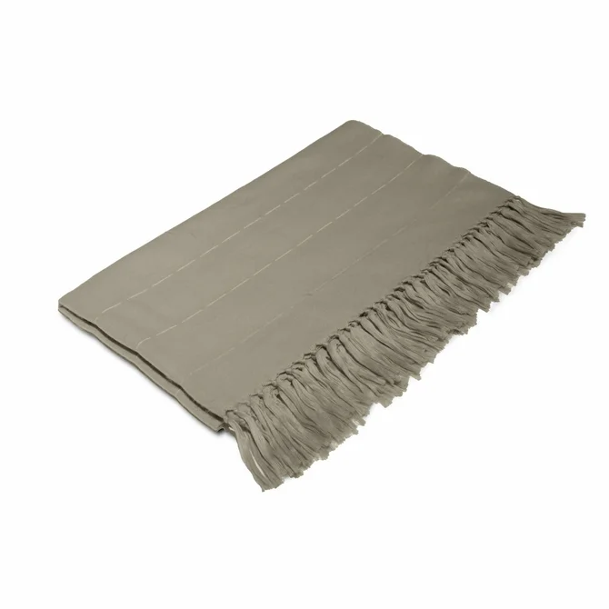 STRIPED THROW - GREY