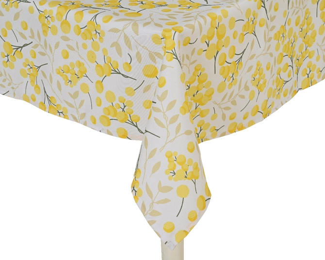 Tabler Cloth polyester flower pattern Yellow outdoor L250x 140 - image 1