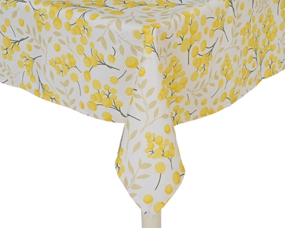 Tabler Cloth polyester flower pattern Yellow outdoor L250x 140 - image 1